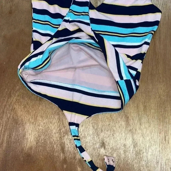 AFRM X NORDSTROM Multi blush/noir STR womens size small Body suit NWT - Picture 4 of 7